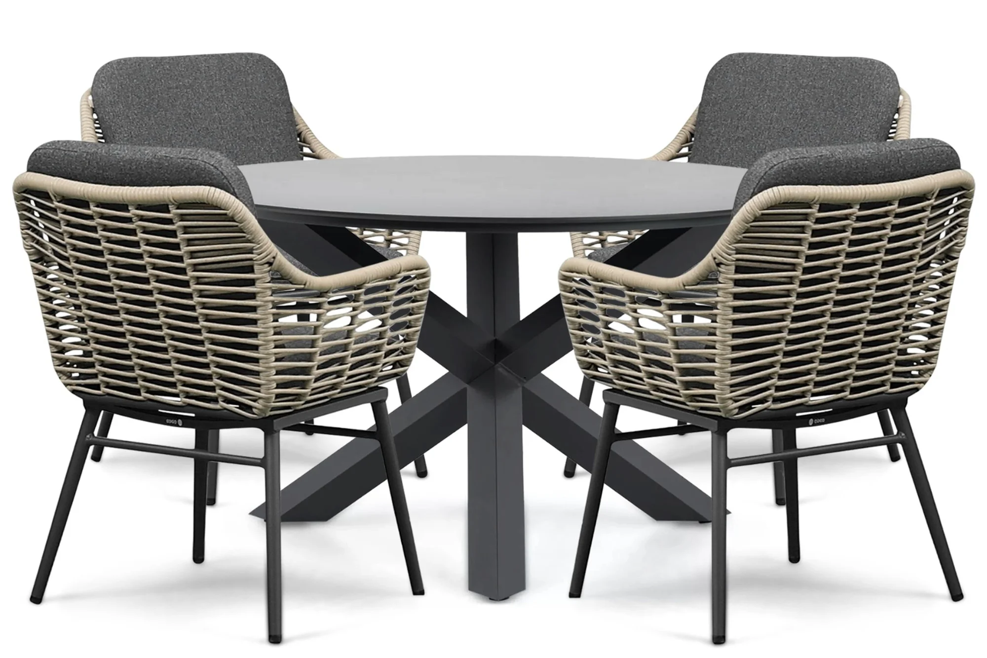 Coco Antoni/Orino 130 cm dining tuinset 5-delig – Grijs-antraciet