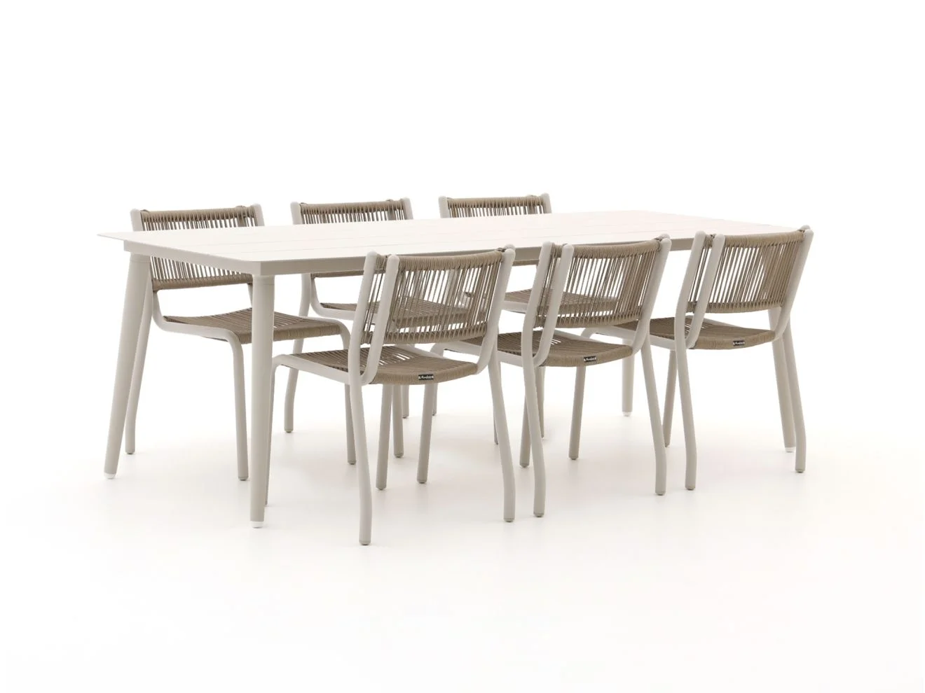 Manifesto Furniture Misurina/Sora 220cm dining tuinset 7-delig - Taupe