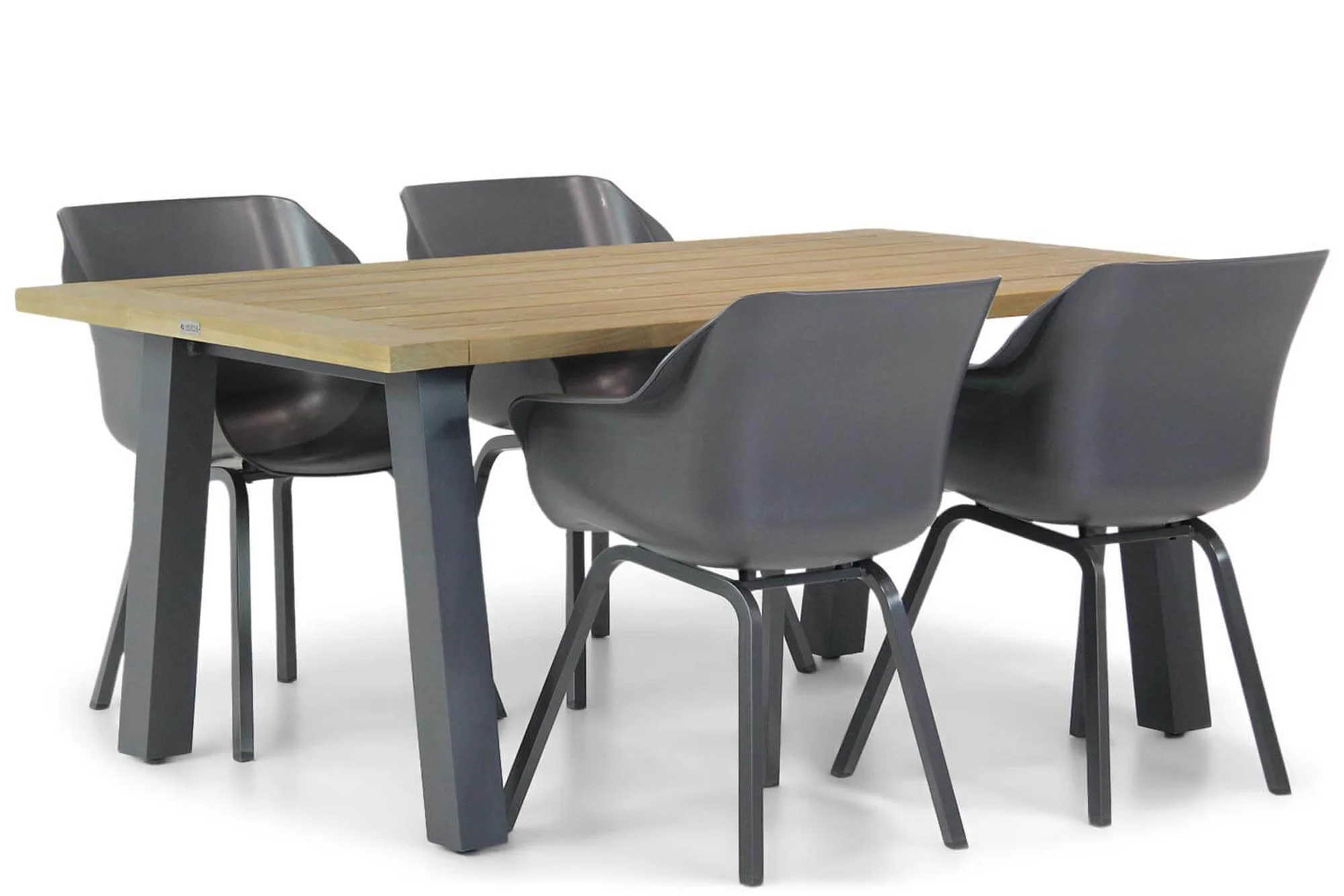 Hartman Sophie element/Glasgow 180 cm dining tuinset 5-delig - Grijs-antraciet
