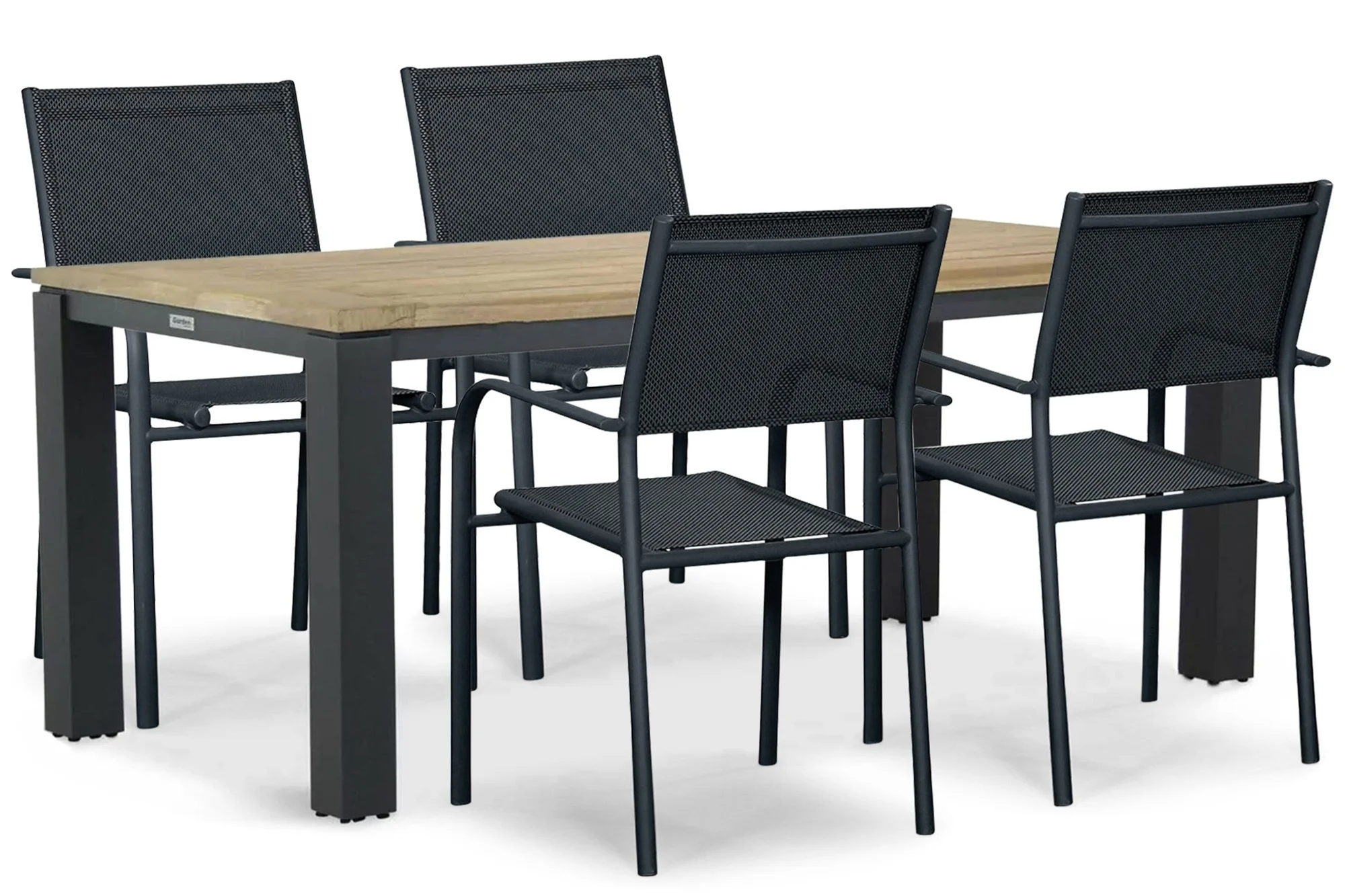 Presto Brentino/Veneto 180x90 cm dining tuisnet 5-delig - Grijs-antraciet