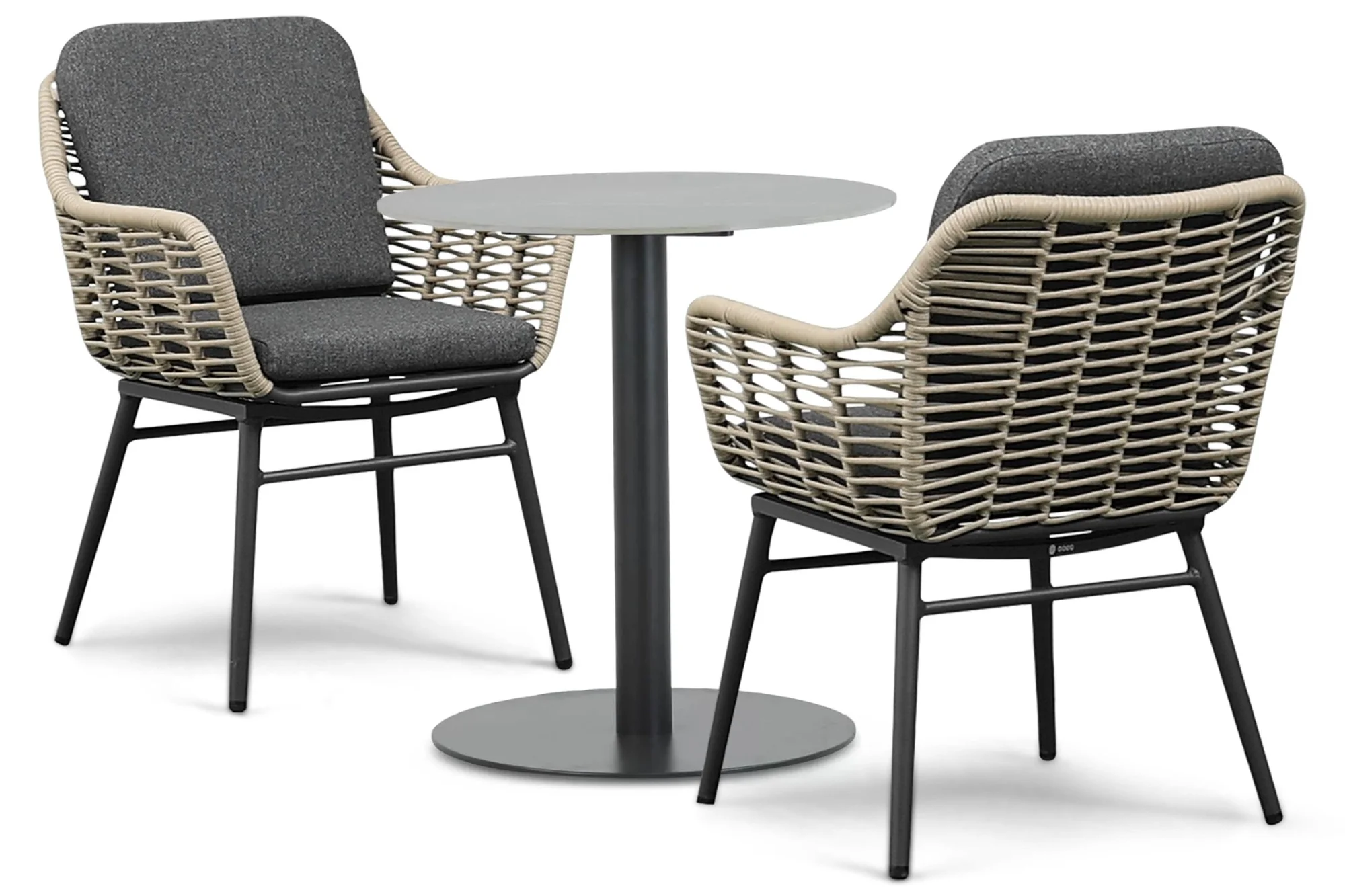 Coco Antoni/Como 70 cm dining tuinset 3-delig - Grijs-antraciet