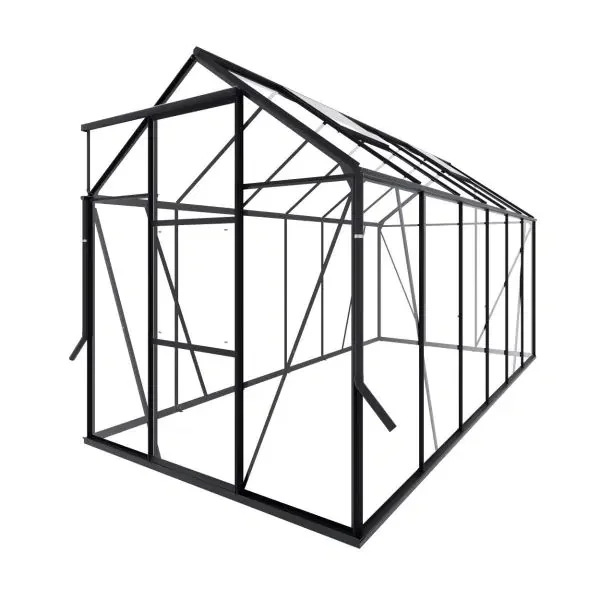 Royal well Tuinkas Kate IV Full Options zwart 3 mm veiligheidsglas