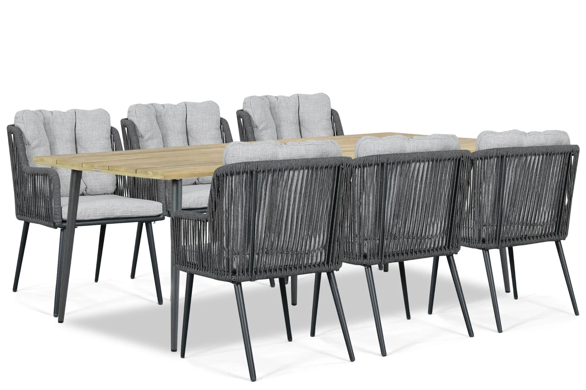 Lifestyle Garden Furniture Tivoli/Montana 240x100 cm dining tuinset 7-delig - Grijs-antraciet