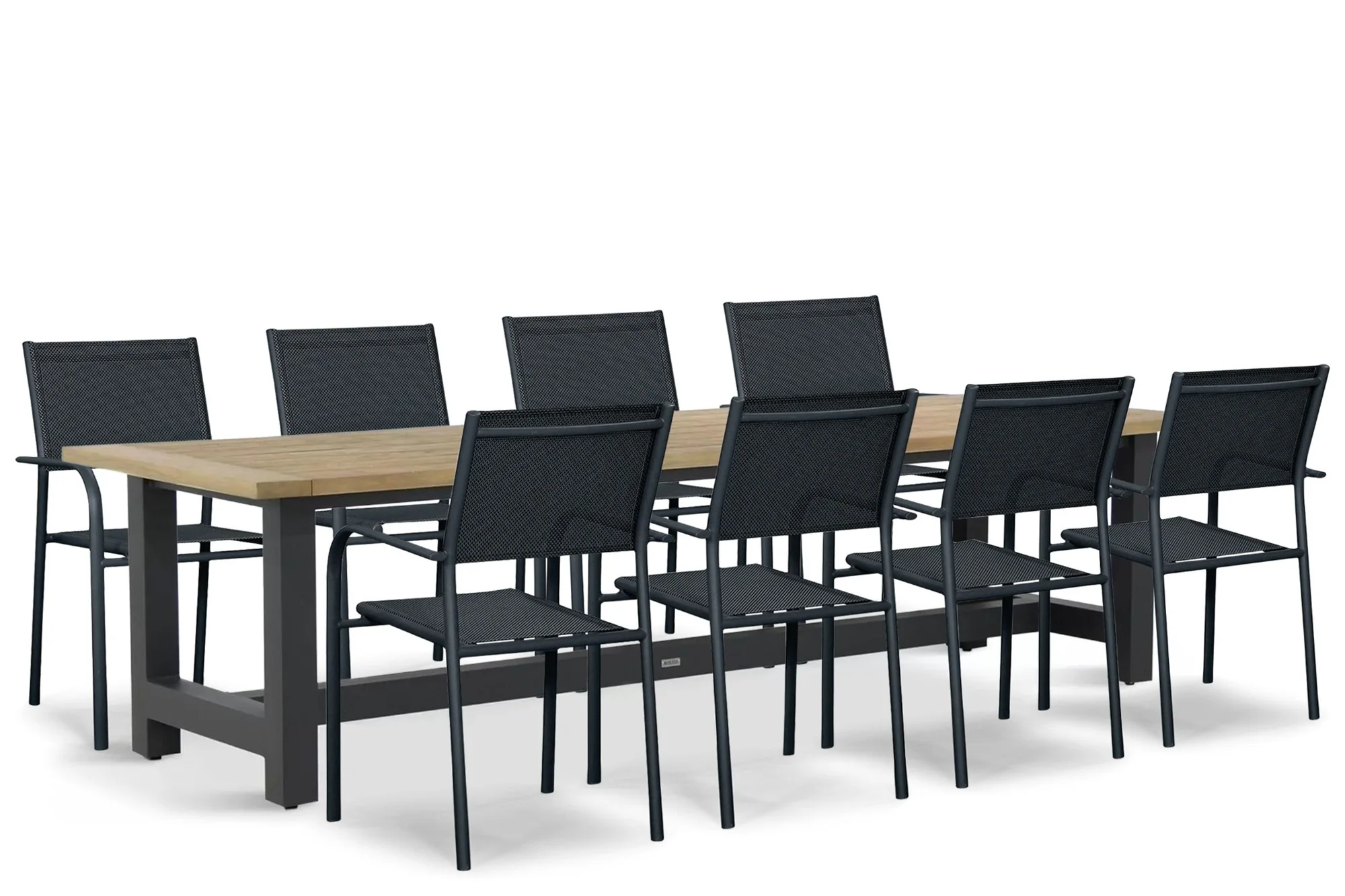 Presto Brentino/San Francisco 300x100 cm dining tuinset 9-delig - Grijs-antraciet
