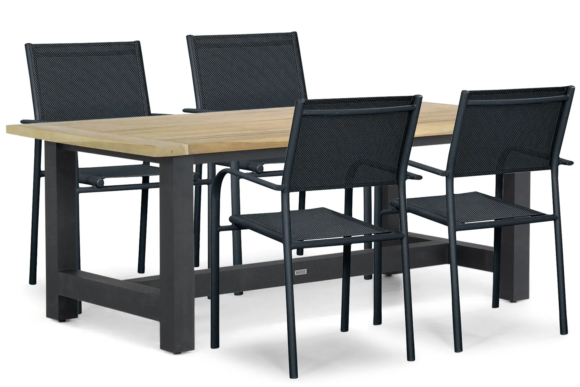 Presto Brentino/San Franscisco 200x100 cm dining tuinset 5-delig - Grijs-antraciet