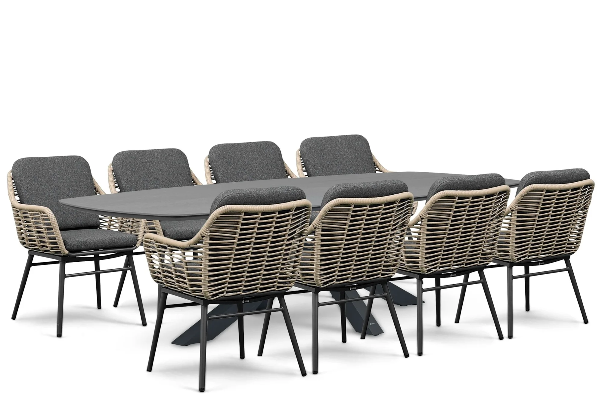 Coco Antoni/Voyage 300×120 cm dining tuinset 9-delig – Grijs-antraciet