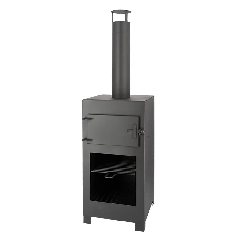 Esschert design Terraskachel en pizzaoven zwart