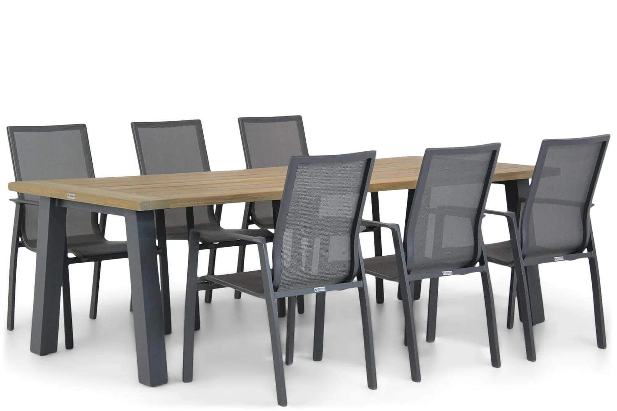 Lifestyle Garden Furniture Ultimate/Glasgow 240 cm dining tuinset 7-delig - Grijs-antraciet