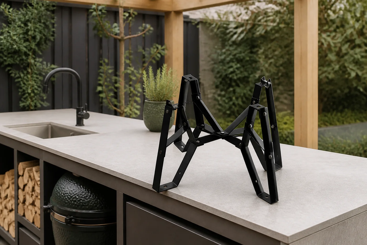 Sfeerfoto van The Bastard compact high level stand – zwart
