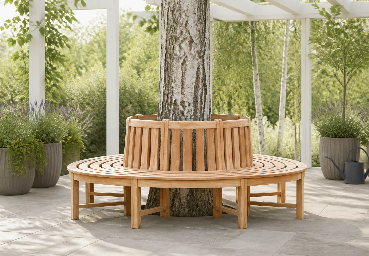 Sfeerfoto van Tuindeco Boombank teak – hout