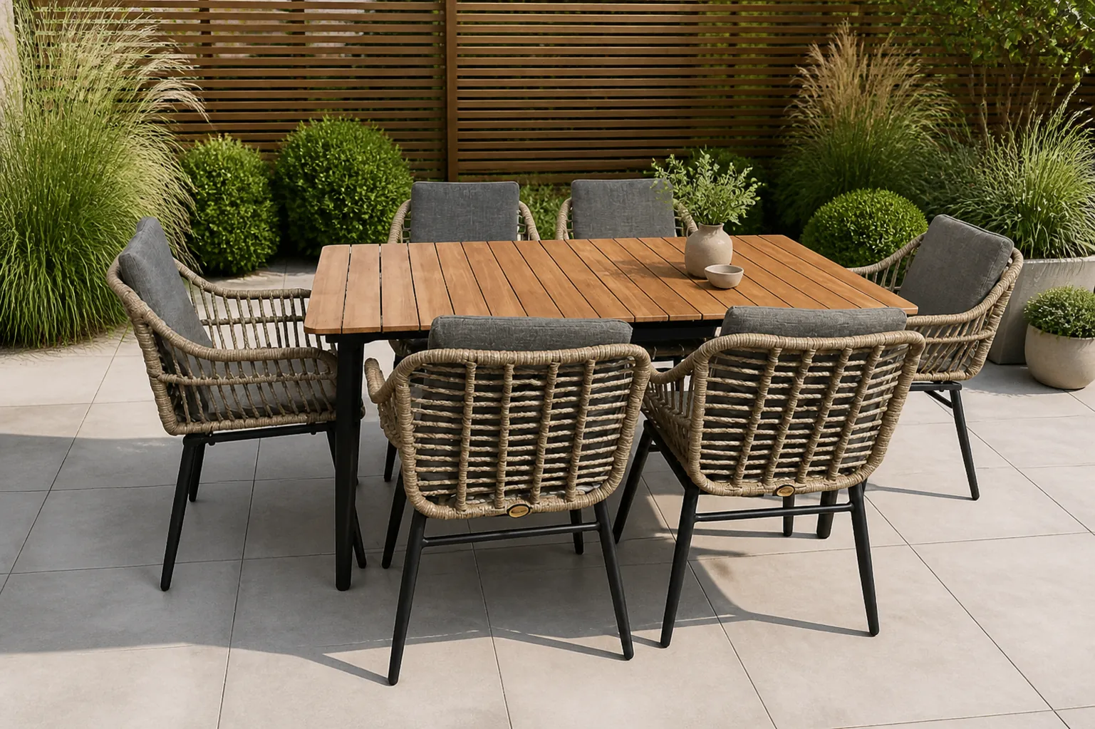 Sfeerfoto van Oosterik home Diningset Gatteo Budrio Brown – bruin