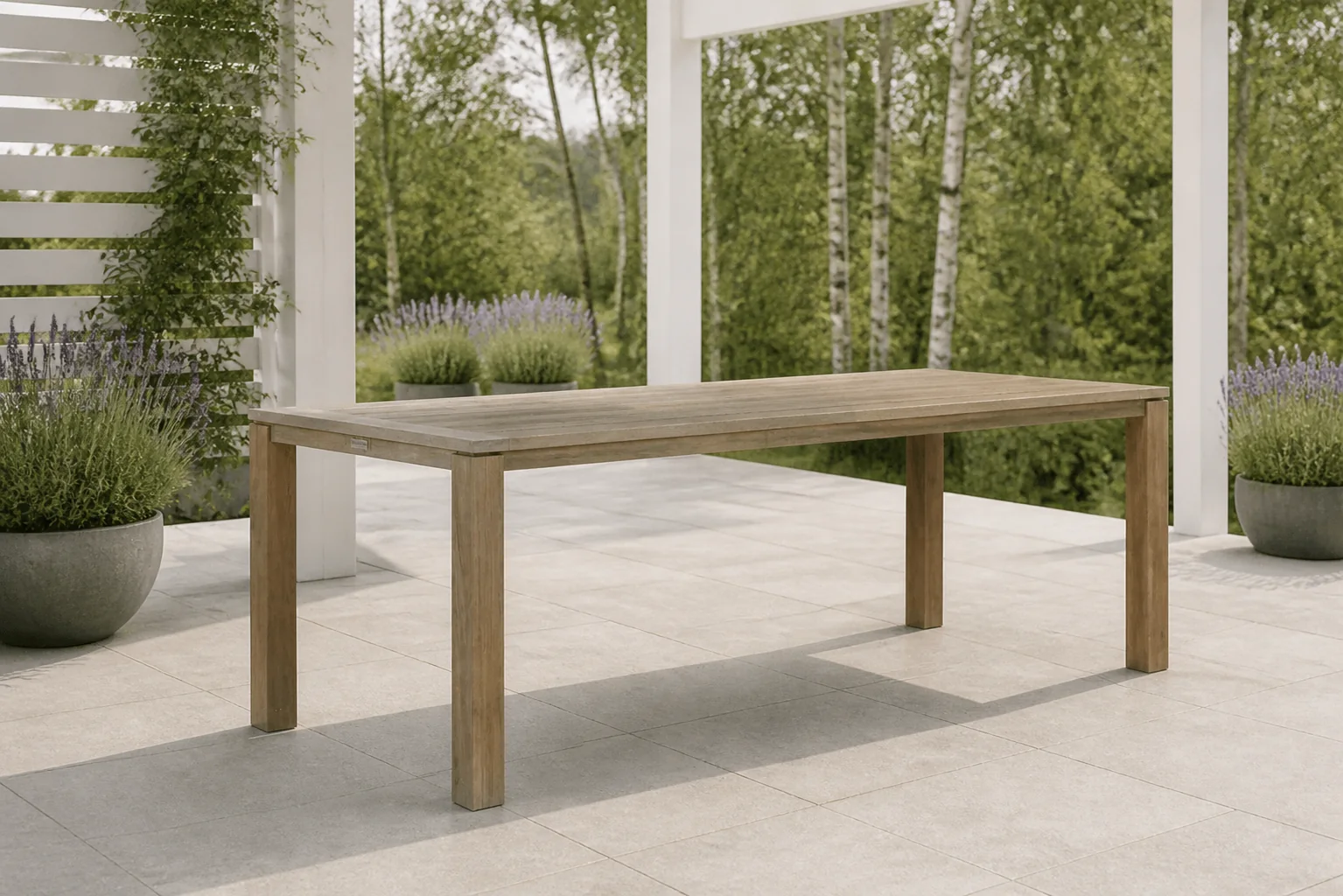 Sfeerfoto van Garden Collections Bristol dining tuintafel 220 x 90 cm – Old teak greywash