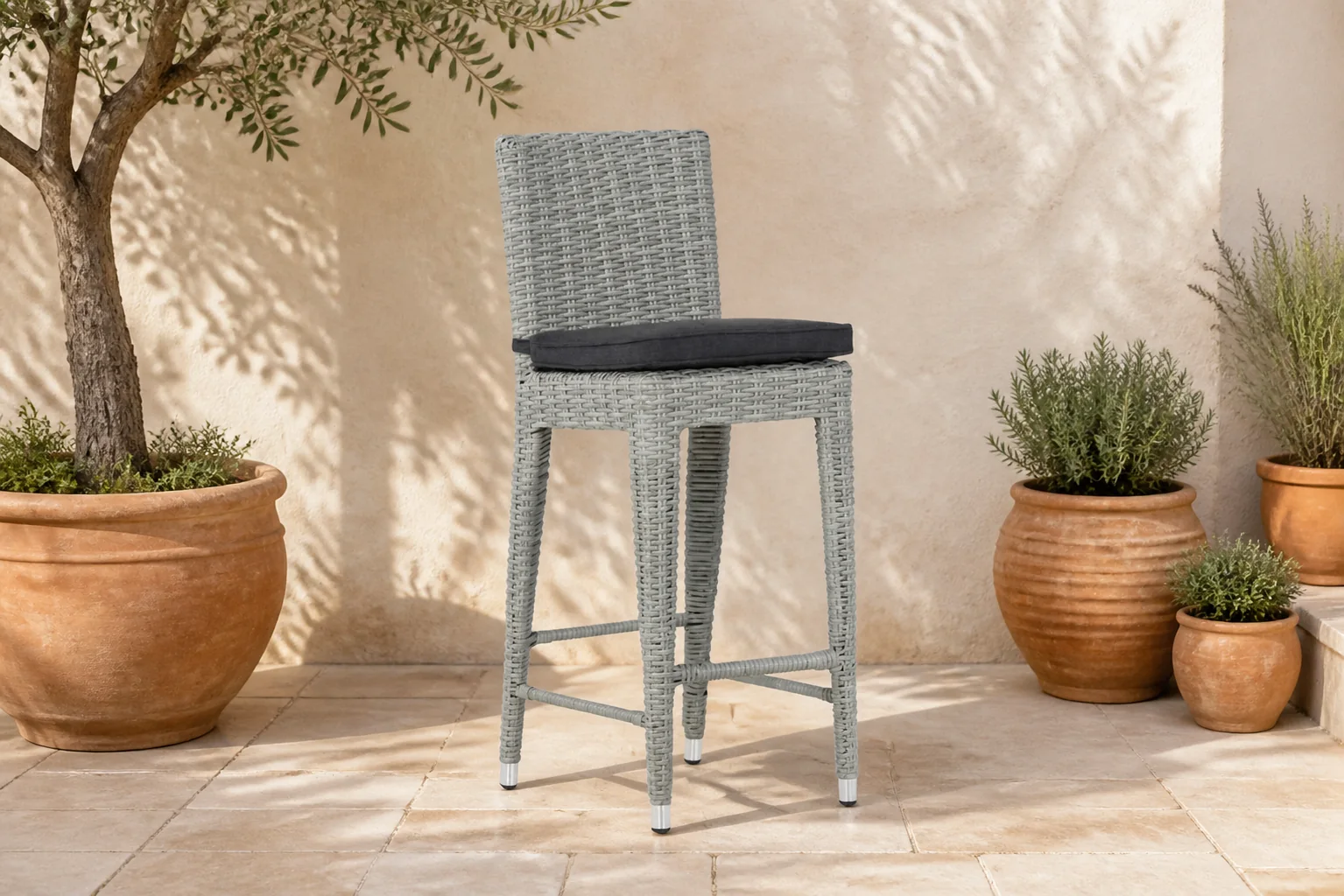 Sfeerfoto van Garden Collections York barchair new grey – Grijs-antraciet
