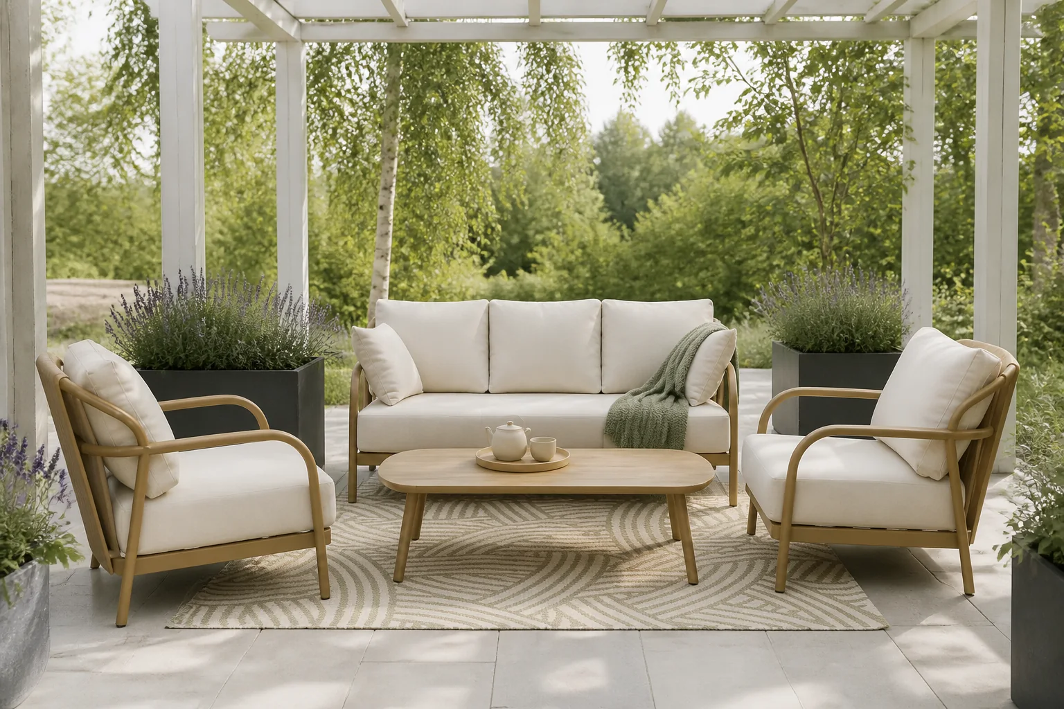 Sfeerfoto van Studio LIVIT loungeset Riposo – camel
