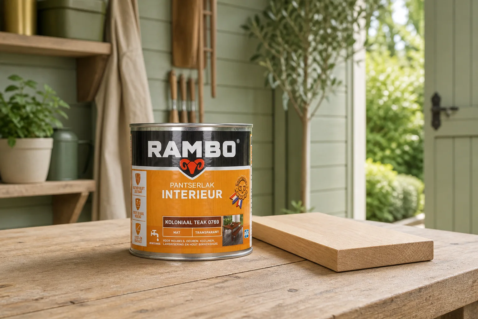 Sfeerfoto van Rambo Pantserlak interieur mat 769 0,25l
