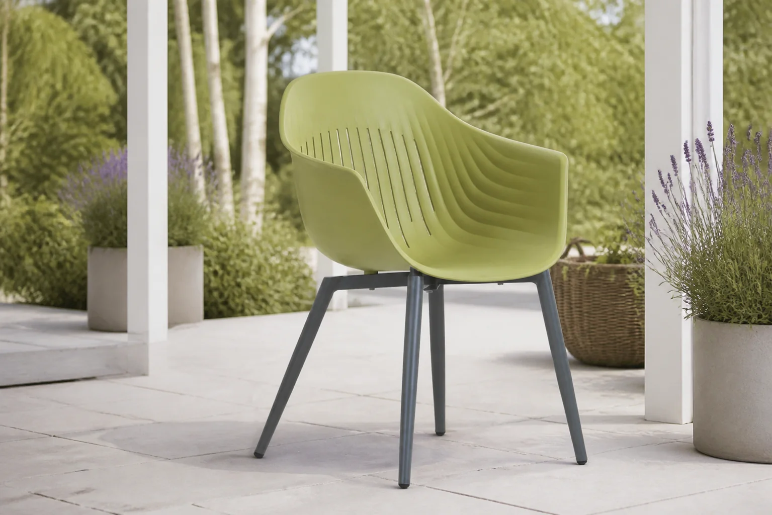 Sfeerfoto van Lifestyle Garden Furniture Lissabon dining tuinstoel – Groen