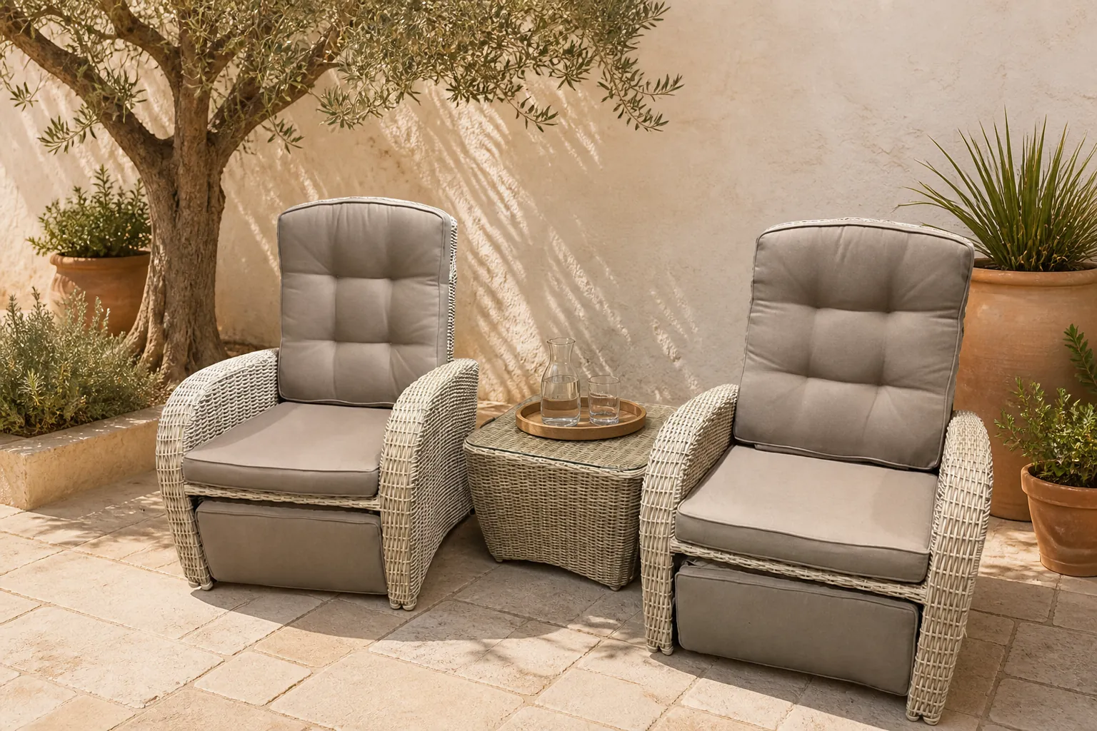 Sfeerfoto van Trestino Paola Relax Set Creme – bruin