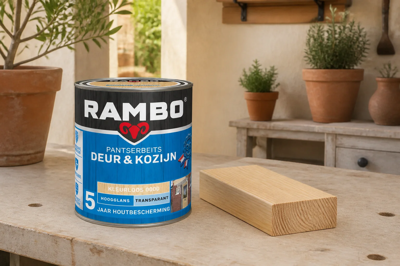 Sfeerfoto van Rambo Pantserbeits deur en kozijn hg tr. 0000 0,75l