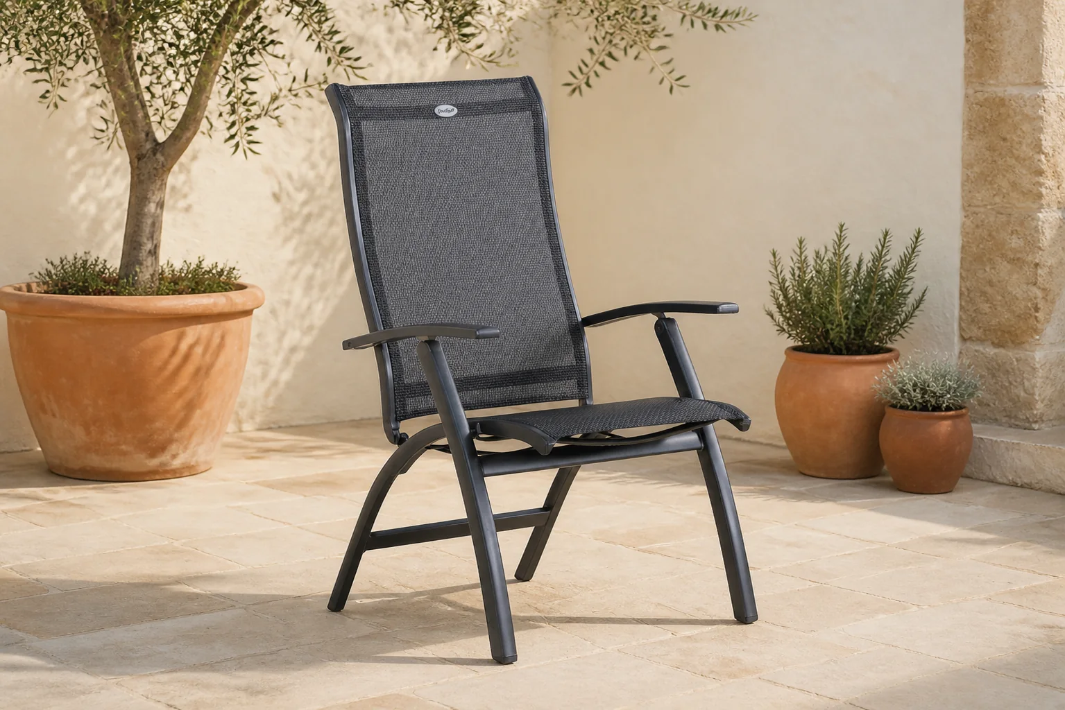 Sfeerfoto van Hartman Summerland recliner – Grijs-antraciet