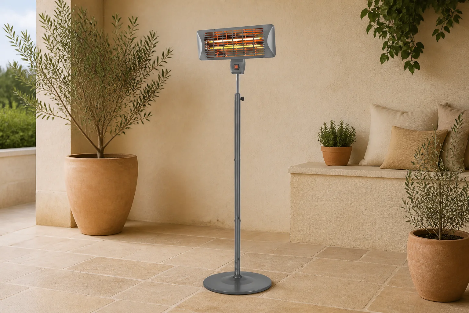 Sfeerfoto van Eurom heater Q-time 2000S – Zilver
