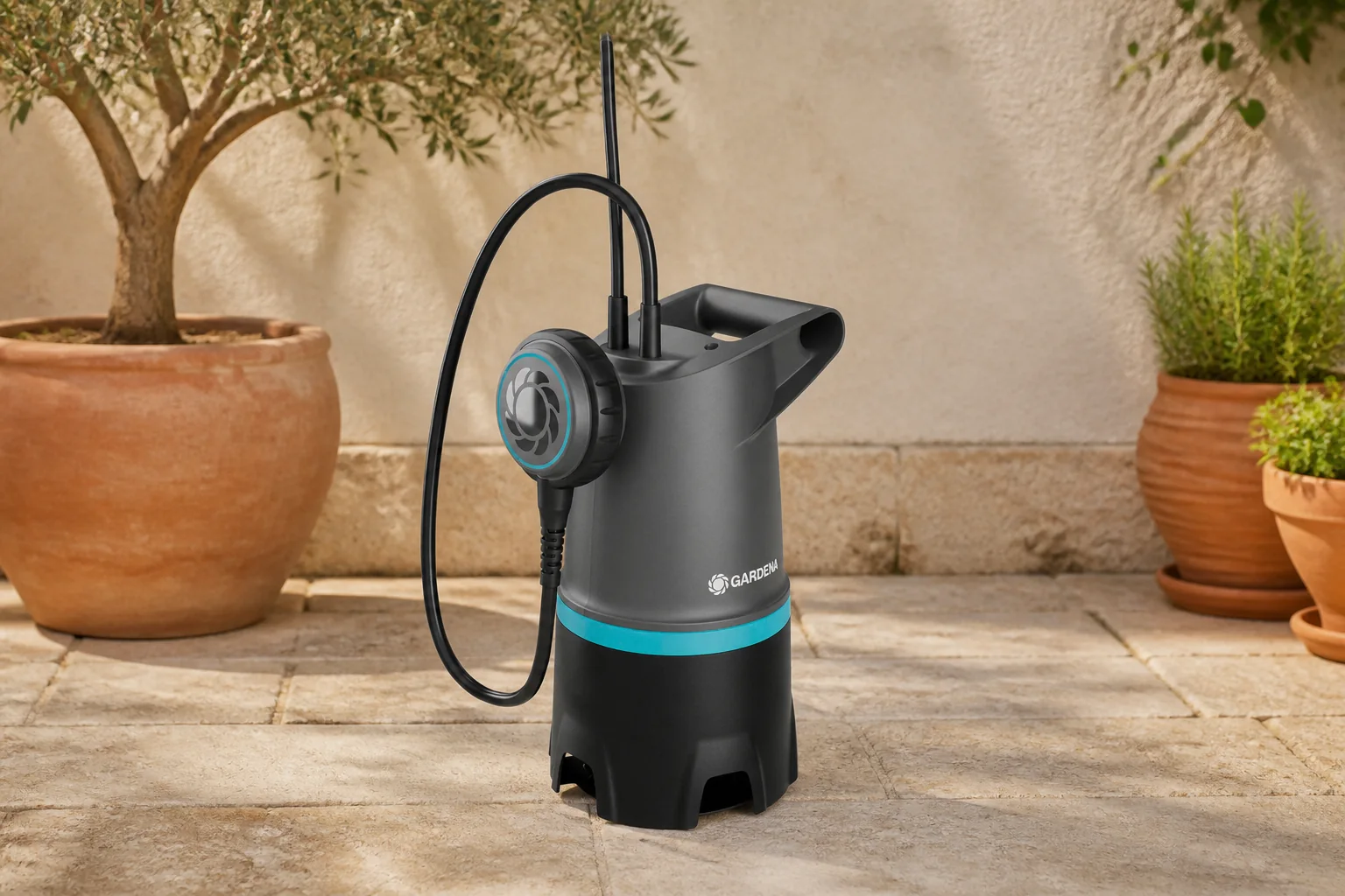 Sfeerfoto van Gardena Dompel Vuilwaterpomp 20000 BASIC – grijs