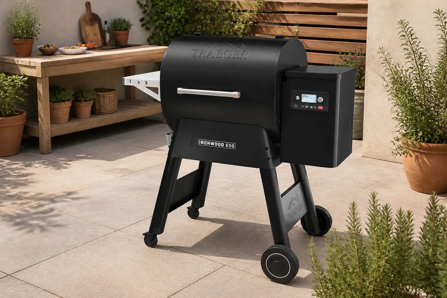 Sfeerfoto van Traeger | Ironwood 650 Pelletgrill Compleet