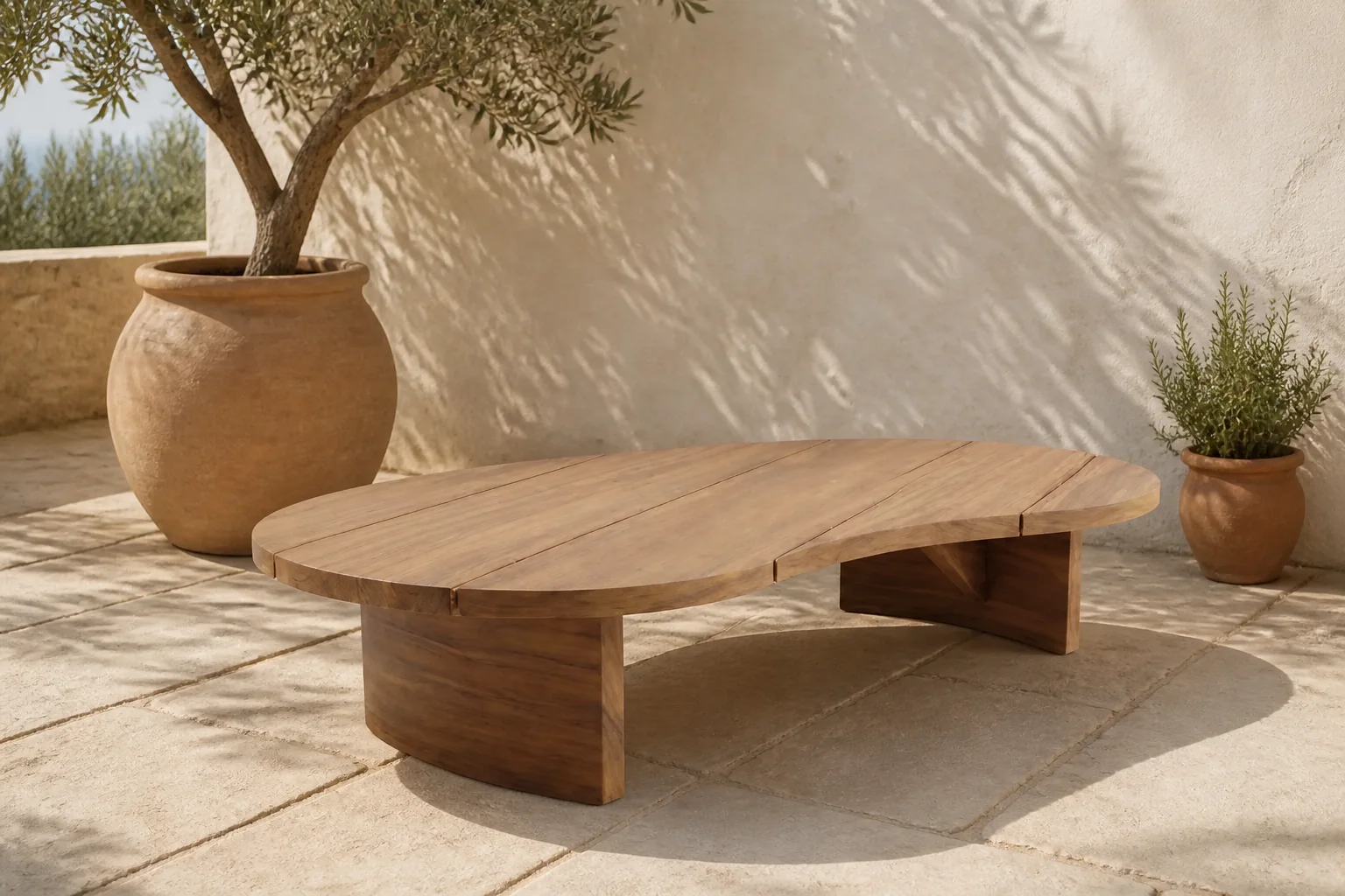 Sfeerfoto van Studio LIVIT salontafel Molona teak (120x70x20) – naturel