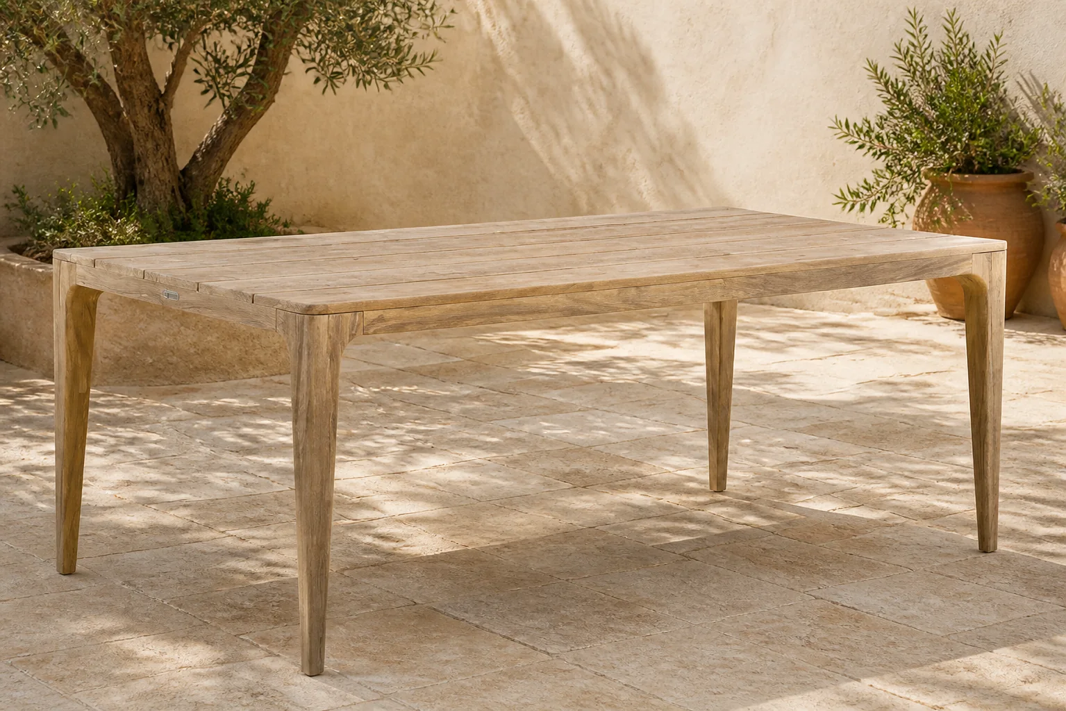 Sfeerfoto van Lifestyle Garden Furniture Sentis dining tuintafel 180 x 100 cm – Old teak greywash