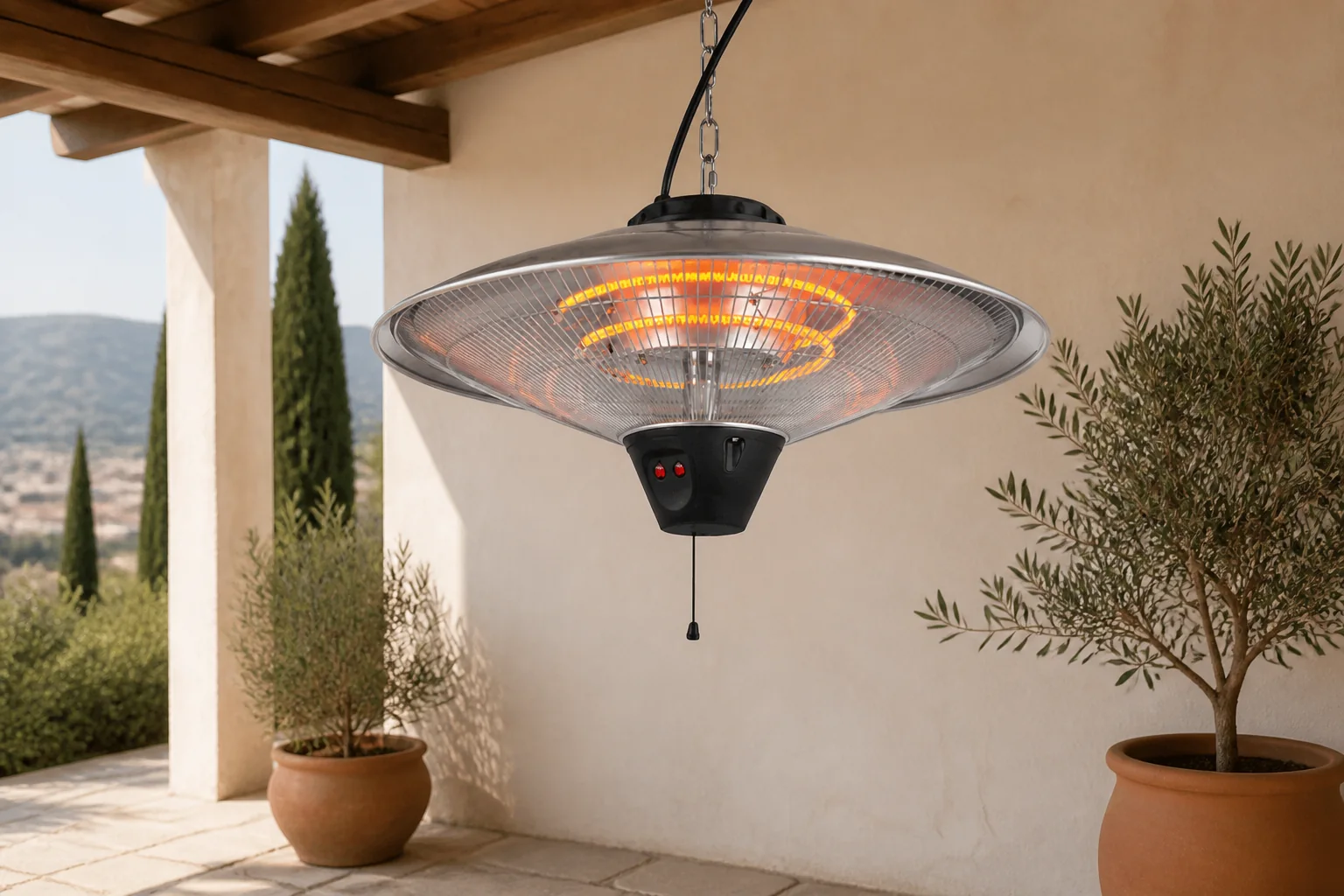 Sfeerfoto van Eurom partytent heater 2100 – Zilver