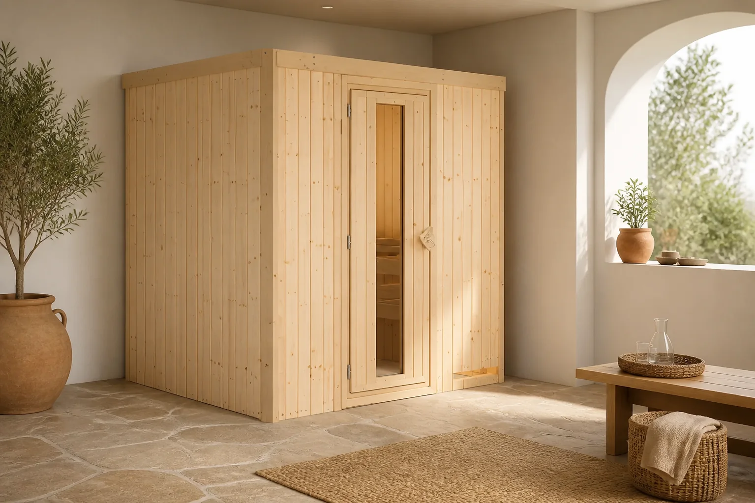 Sfeerfoto van Karibu | Fanja Sauna | Helderglas Deur