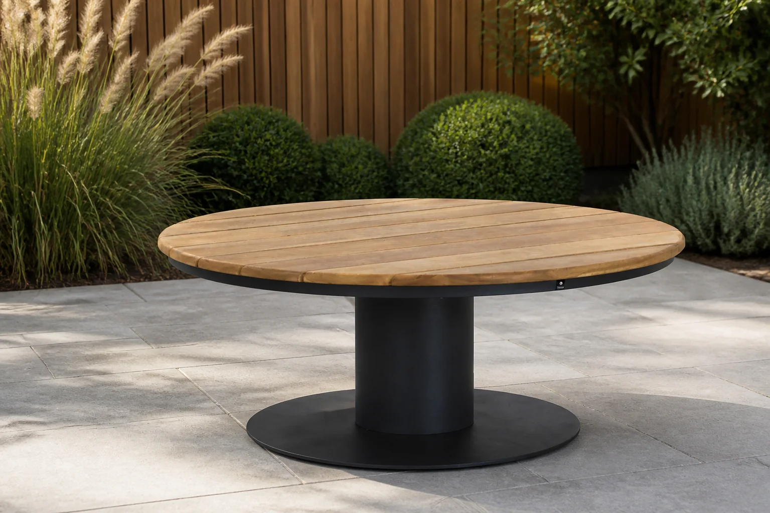 Sfeerfoto van Coco Salerno loungetafel 80 cm – Grijs-antraciet