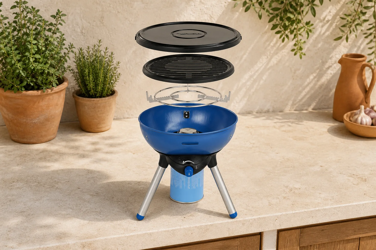 Sfeerfoto van Campingaz Party Grill 200 Stove barbecue – Blauw
