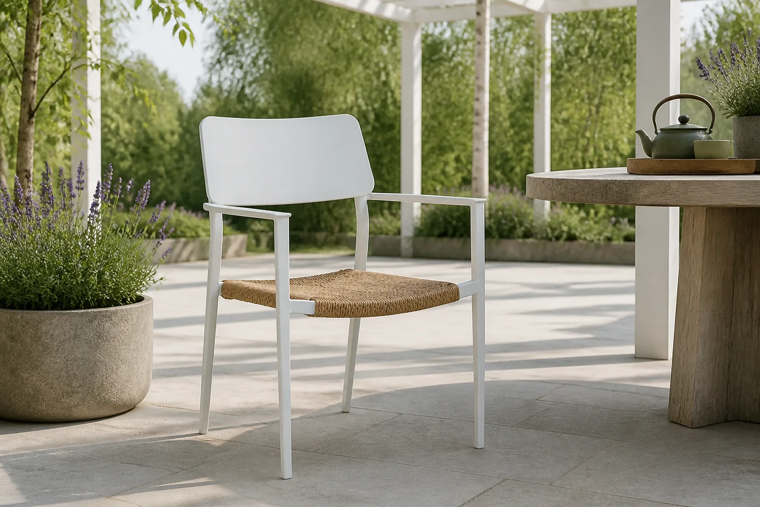 Sfeerfoto van Trestino Dining Tuinstoel Esta Wit