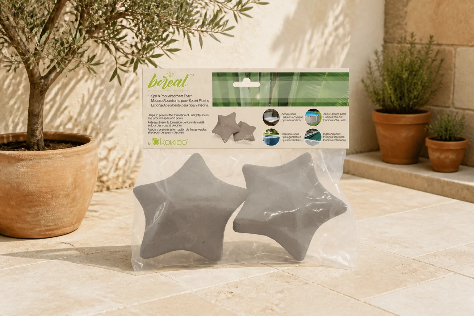 Sfeerfoto van Hortus Aquakrystal Absorberende Sponzen Zeester 2 st. Kokido