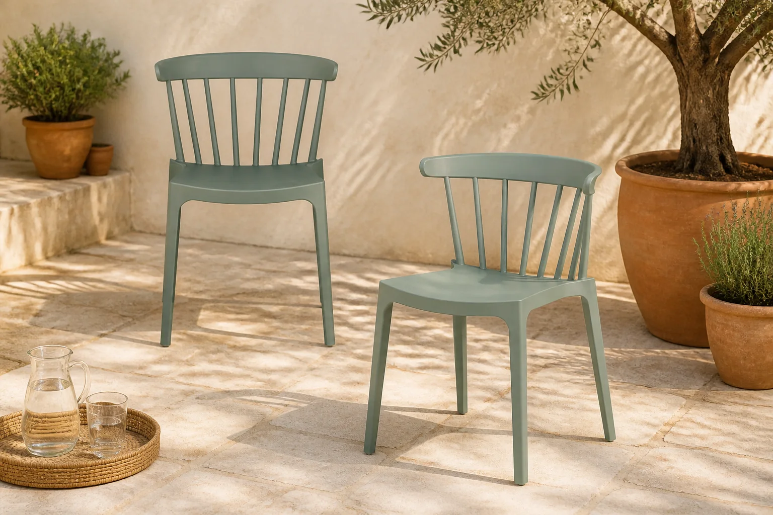 Sfeerfoto van WOOOD Tuinstoel Bliss (set van 2) – Jadegroen