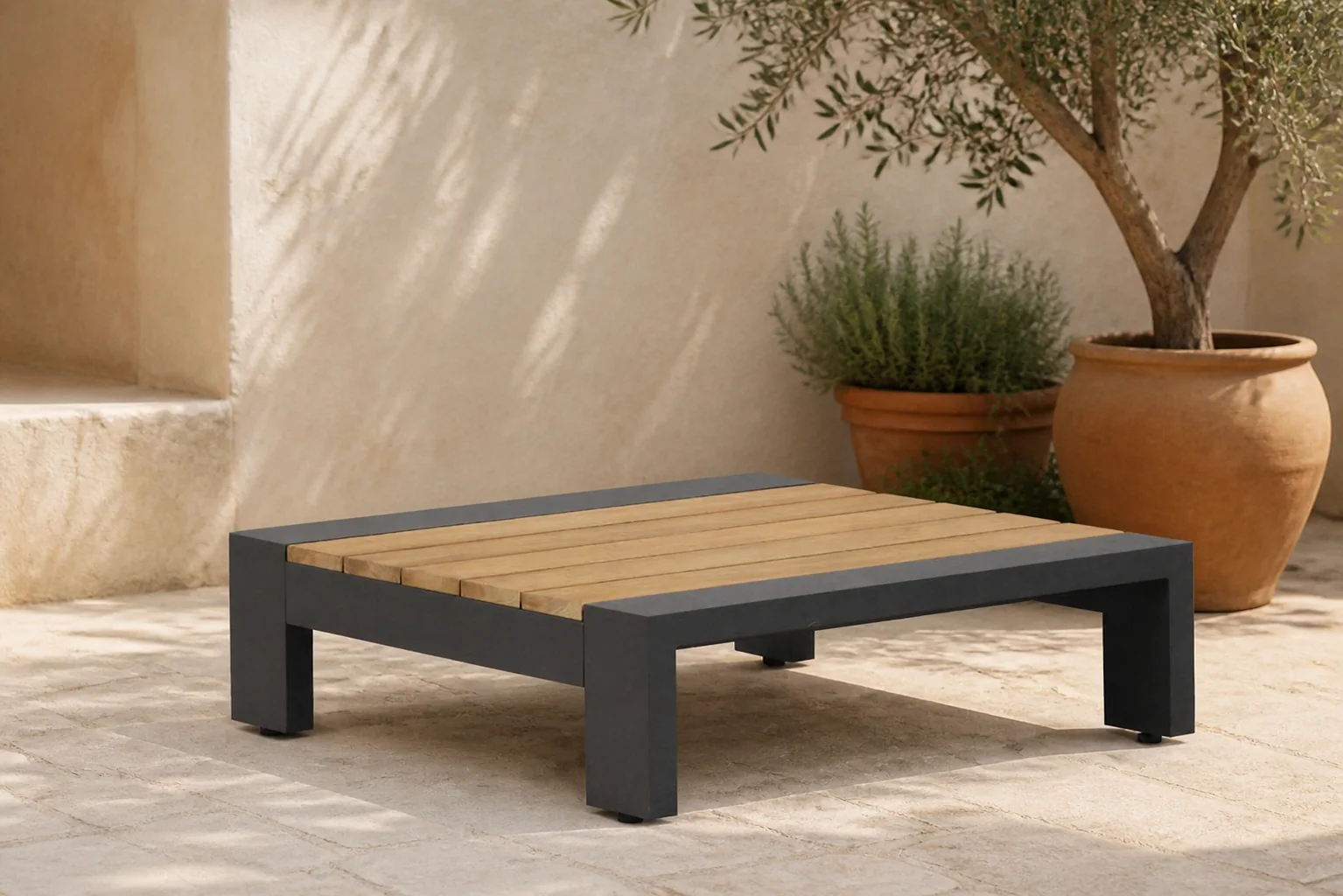 Sfeerfoto van Lifestyle Garden Furniture Milano loungetafel 84 x 84 cm antraciet – Grijs-antraciet