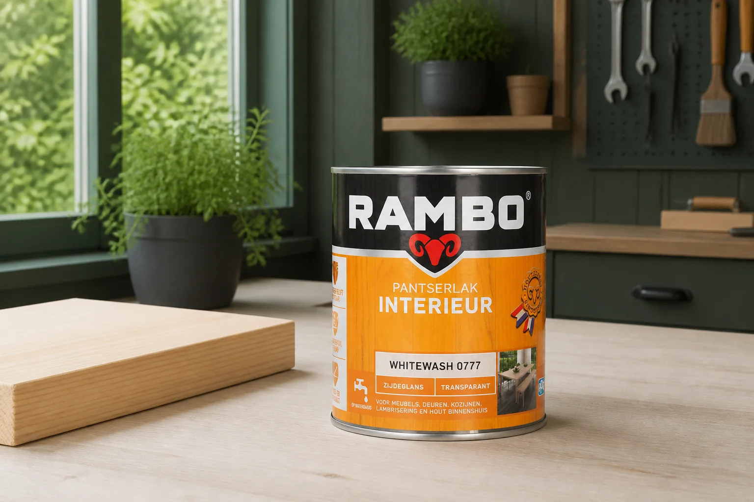 Sfeerfoto van Rambo Pantserlak interieur zg 777 0,75l – transparant