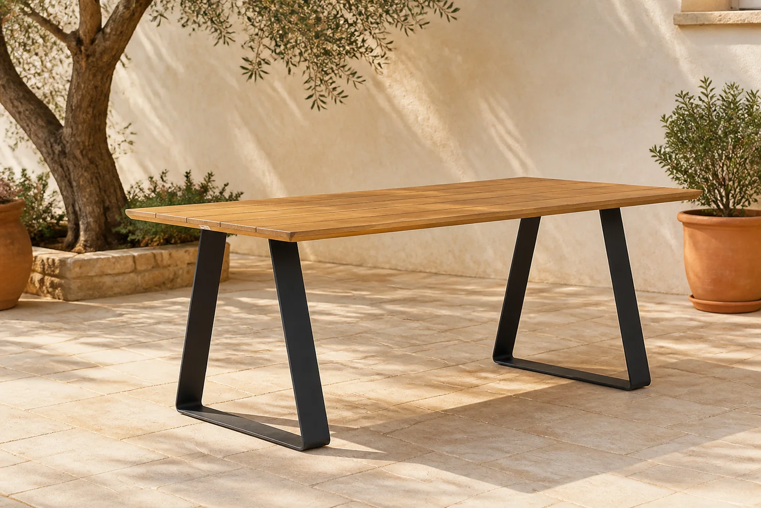Sfeerfoto van Lifestyle Garden Furniture Palta dining tuintafel 180 x 100 cm – Naturel teak
