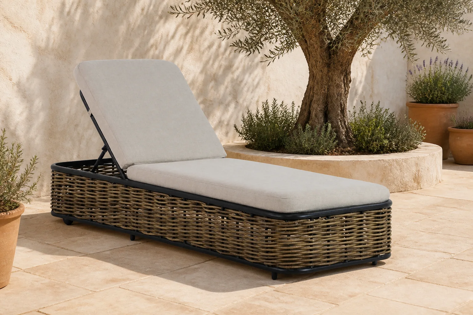 Sfeerfoto van Lifestyle Garden Furniture Nice ligbed verstelbaar – Grijs-antraciet