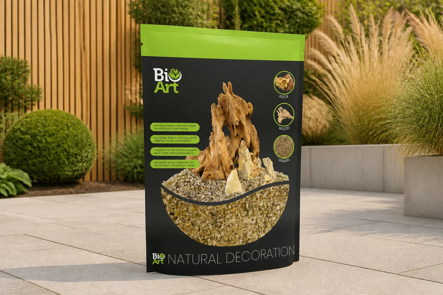 Sfeerfoto van Aquadistri Gravel geel 800 gram BioArt