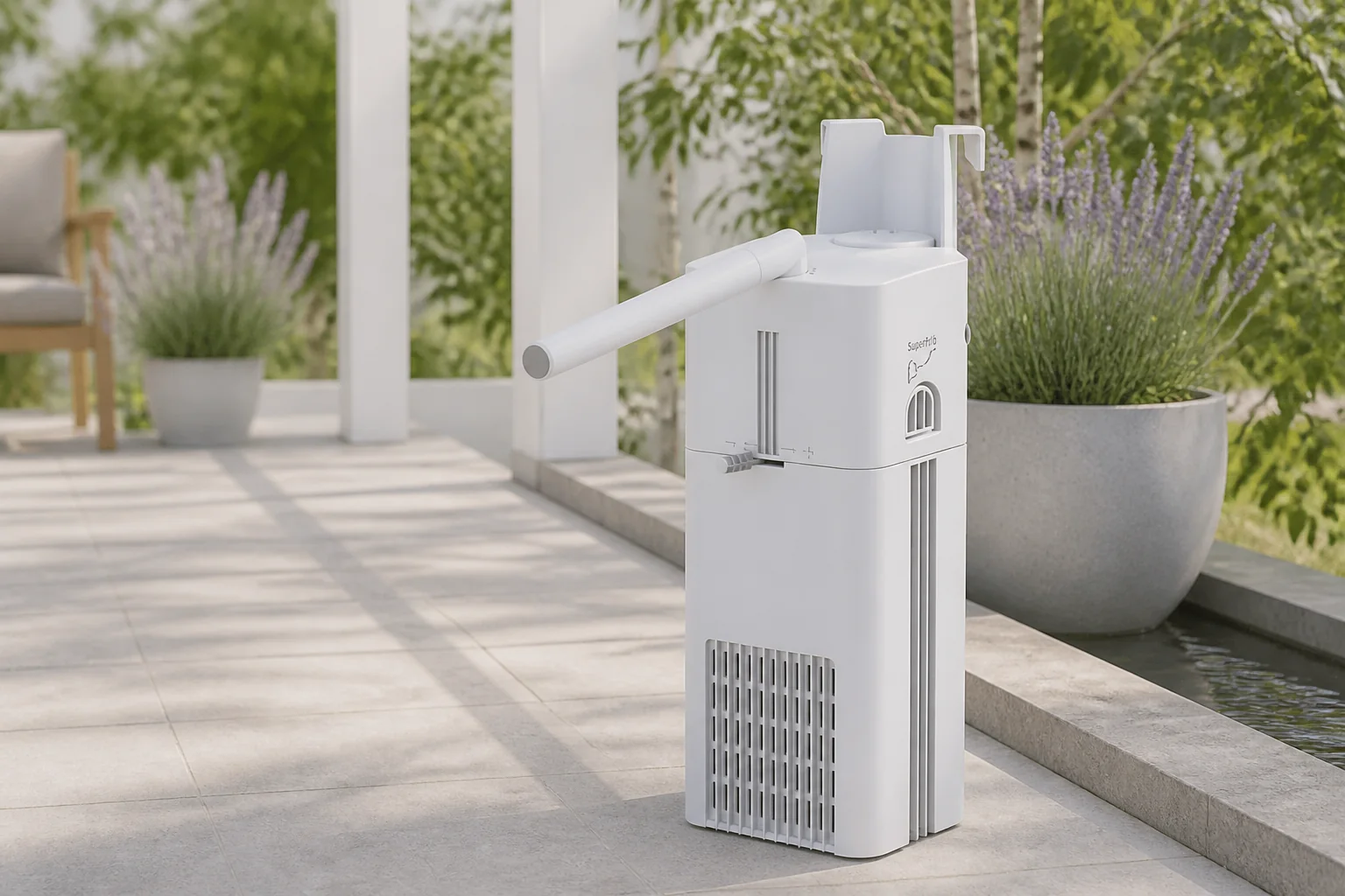 Sfeerfoto van Superfish Cornerflow 400 filter 400 l/h wit