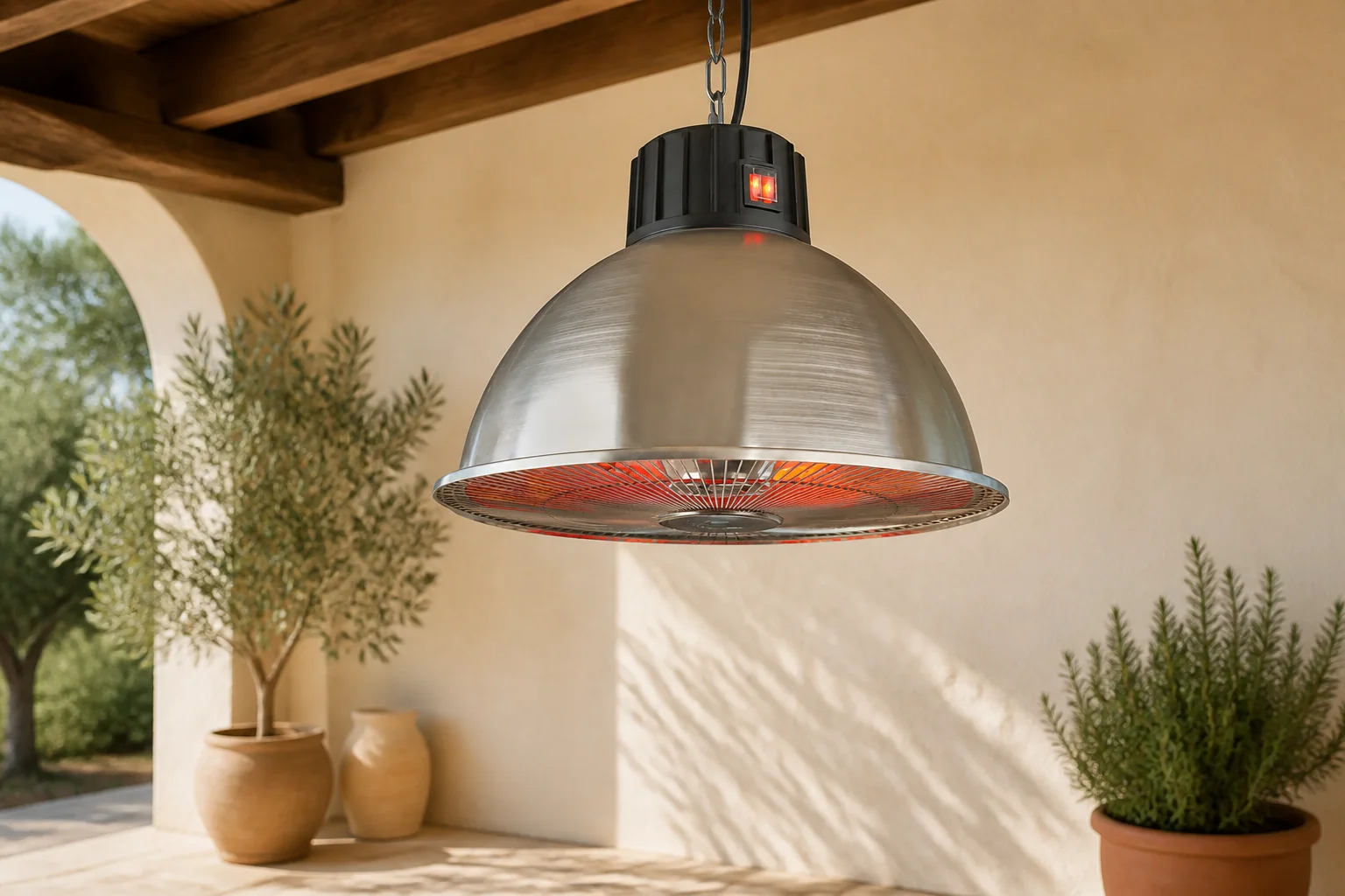 Sfeerfoto van Eurom partytent heater 1500 IND – Grijs