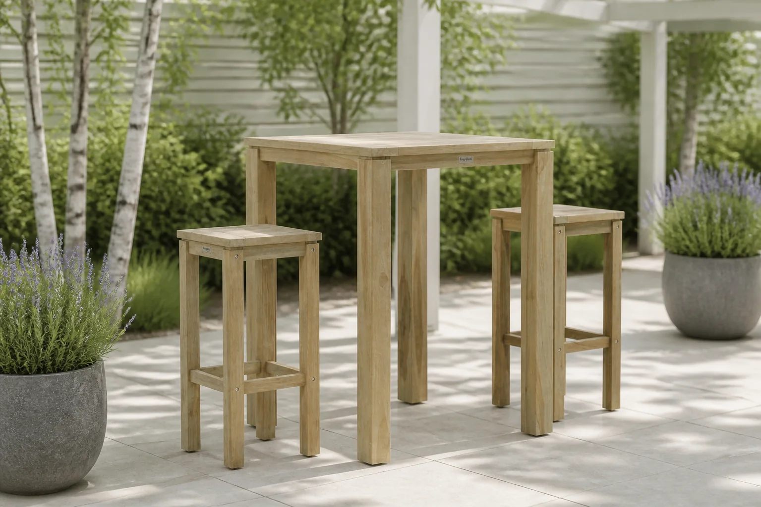 Sfeerfoto van Garden Collections Brighton barset 3-delig – Old teak greywash
