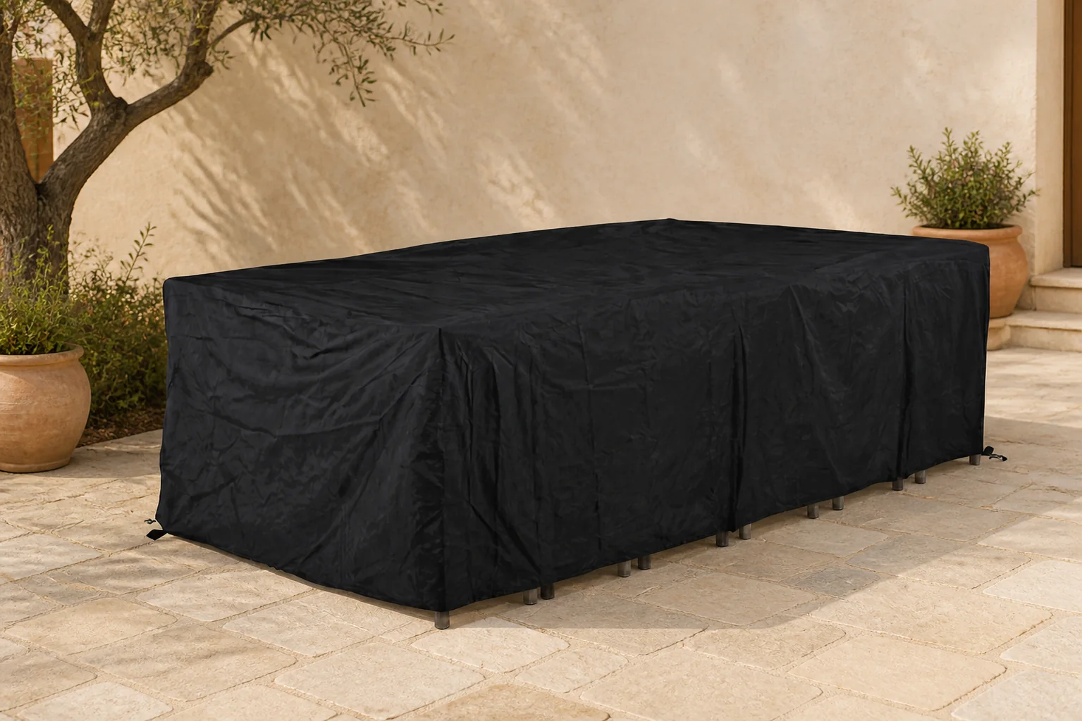 Sfeerfoto van Outdoor Cover tuinsethoes 300 x 170 x (h) 85 cm – Zwart