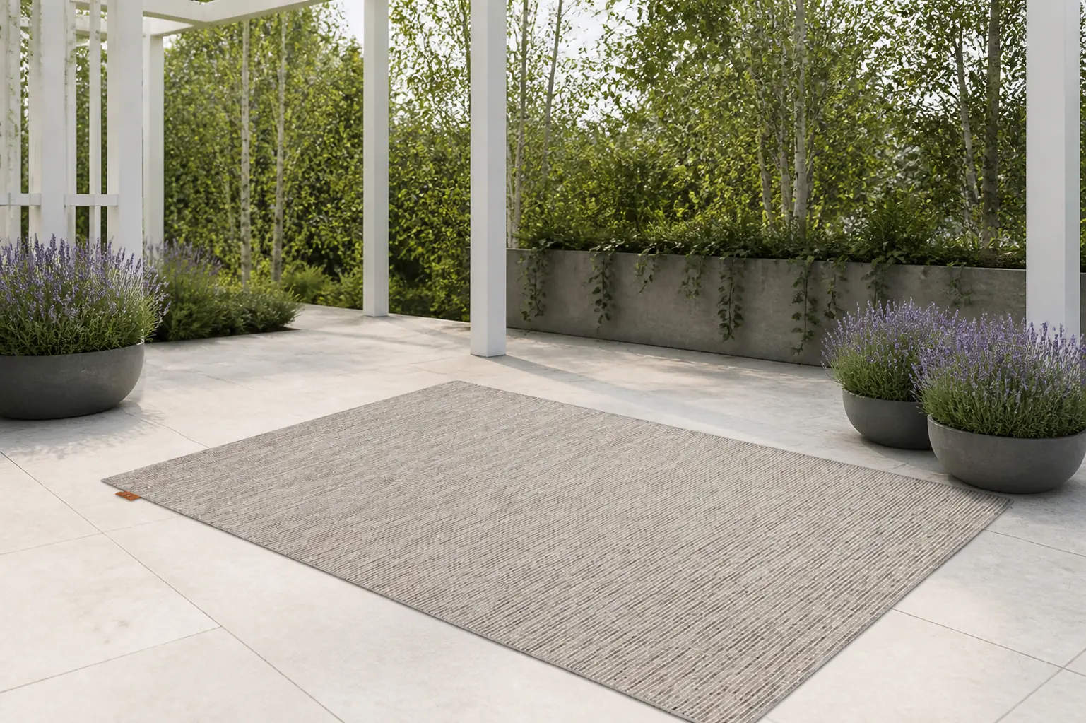 Sfeerfoto van 4 Seasons Outdoor | Outdoor Vloerkleed 160 x 240 cm | Slate