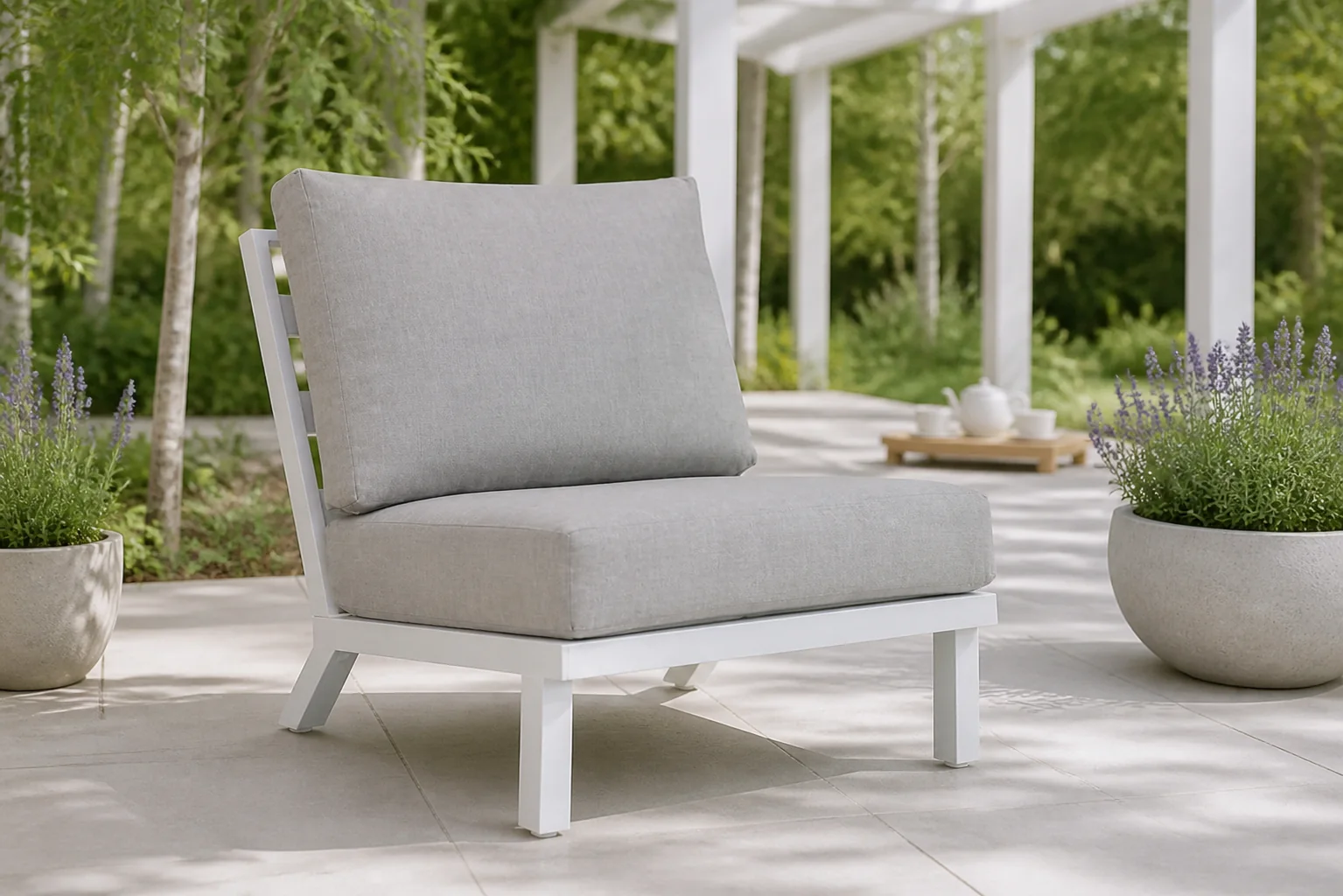 Sfeerfoto van Santika Furniture Cinta midden module Quick Dry Foam – Wit