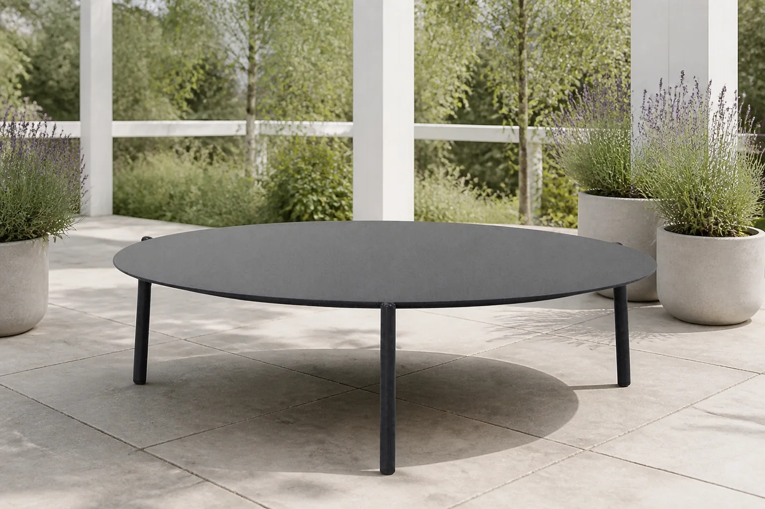 Sfeerfoto van Coco Pacific loungetafel 100 cm – Grijs-antraciet
