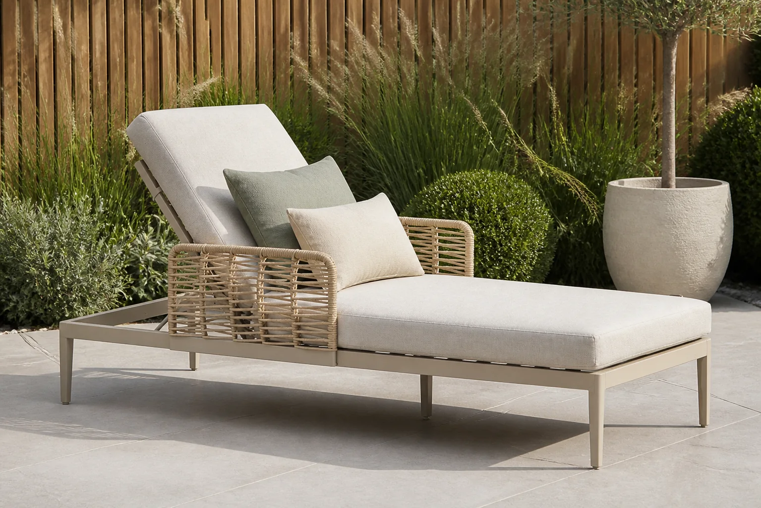 Sfeerfoto van Coco Ibiza ligbed – Taupe-naturel-bruin