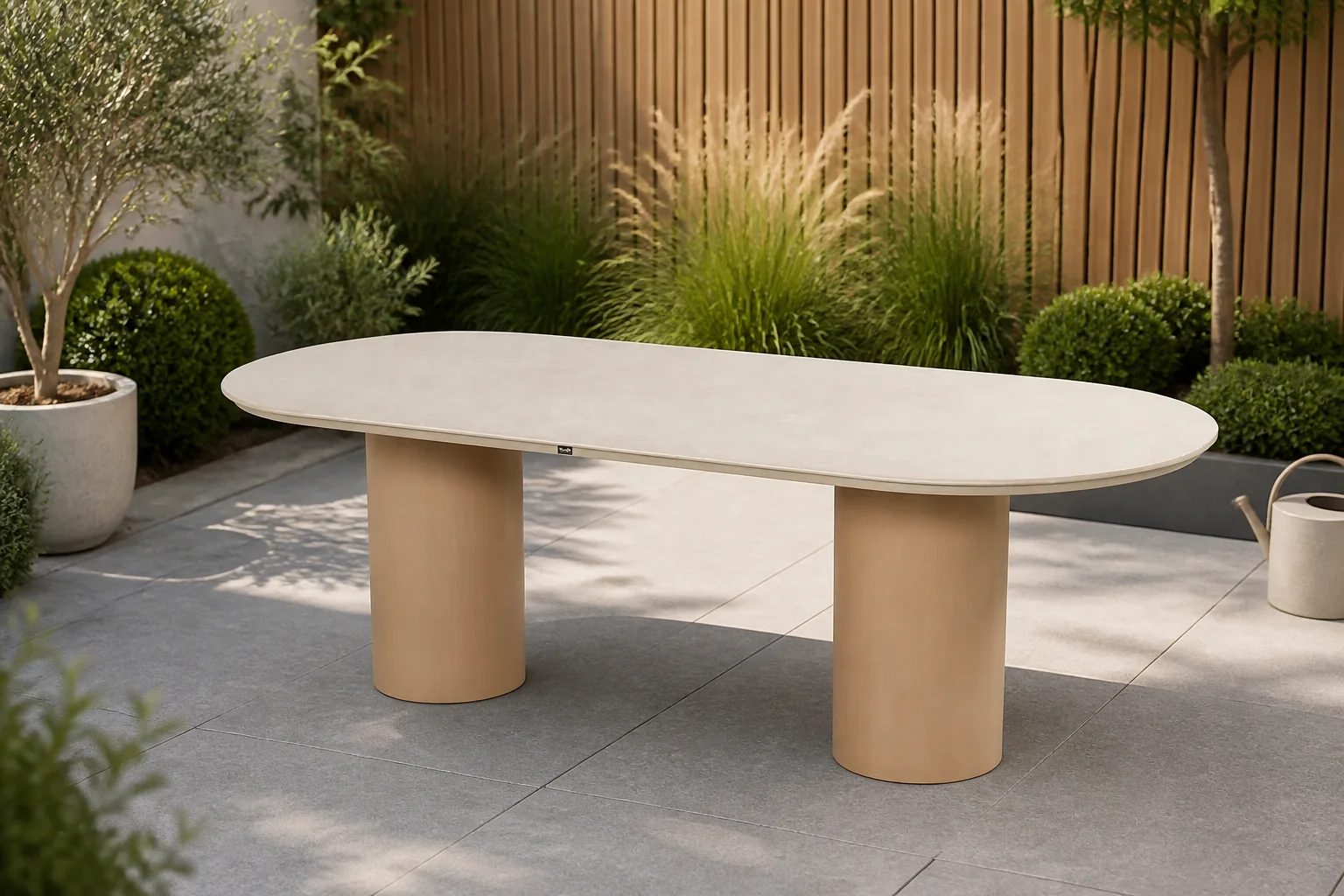 Sfeerfoto van Hartman Valencio Tuintafel 220x100 Cappuccino