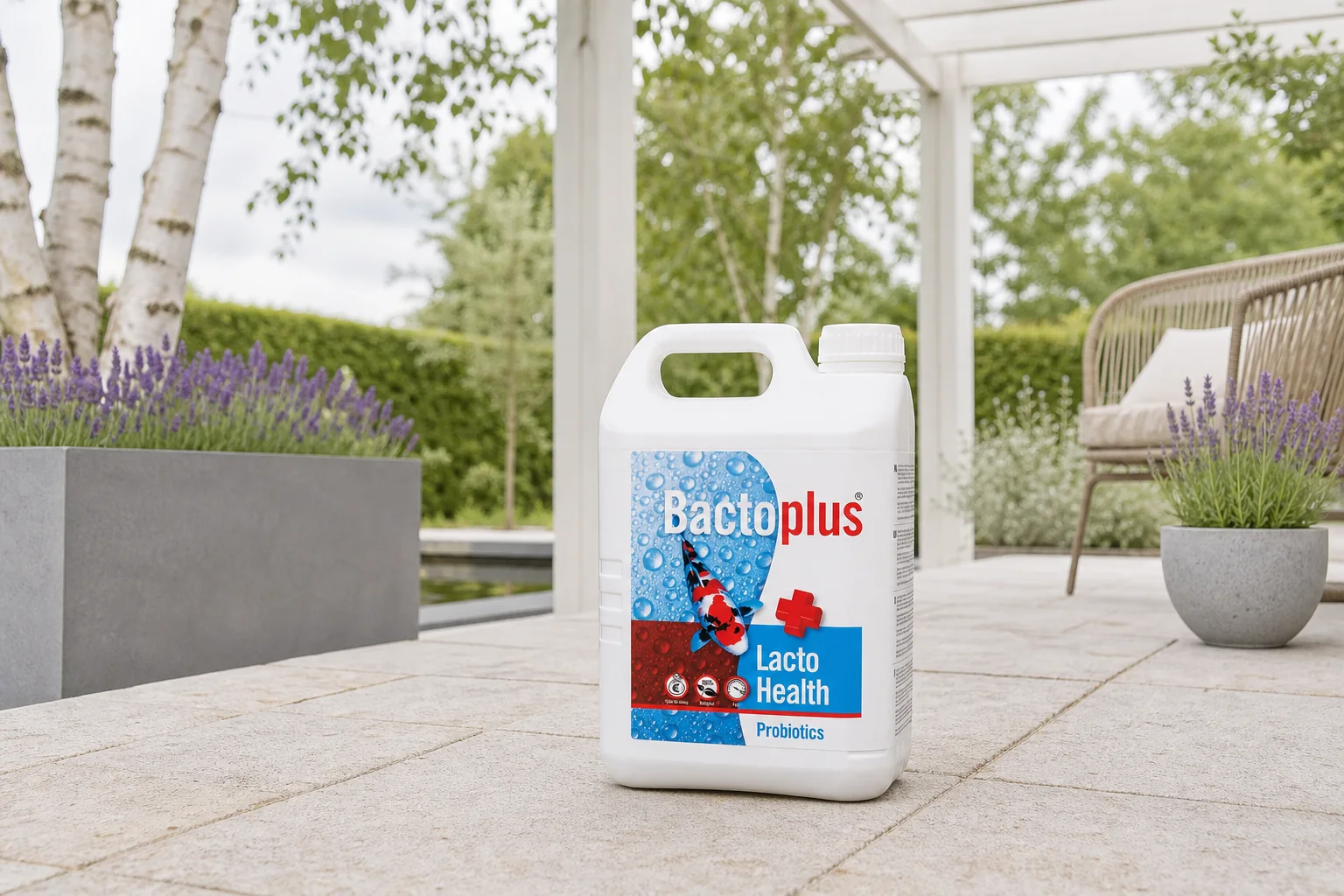 Sfeerfoto van Superfish Bactoplus Lacto Health 2,5 L vijver